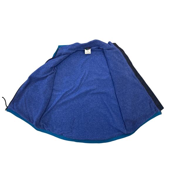 Vtg REI Teen XL 16-18 fleece lined vest retro teal purple 22x29 Aztec preppy - Picture 5 of 6